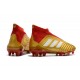 Baratas Botas de fútbol Adidas Predator 18+ FG Oro Rojo Blanco