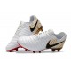 Botas de fútbol Nike Tiempo Legend VII Botas de Tacos Blanco Dorado