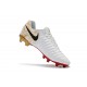 Botas de fútbol Nike Tiempo Legend VII Botas de Tacos Blanco Dorado