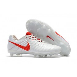 Botas Baratas Nike Tiempo Legend VII FG Blanco Rojo