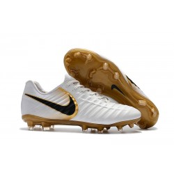 Zapatillas de fútbol Nike Tiempo Legend VII FG Blanco Oro Negro