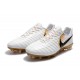 Zapatillas de fútbol Nike Tiempo Legend VII FG Blanco Oro Negro