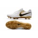 Zapatillas de fútbol Nike Tiempo Legend VII FG Blanco Oro Negro