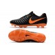Zapatillas de fútbol Baratas Nike Tiempo Legend VII FG Negro Laser Naranja
