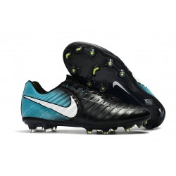 Botas Baratas Nike Tiempo Legend VII FG Negro Azul Blanco