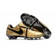 Botas Baratas Nike Tiempo Legend VII FG Nike Tiempo Totti X Roma Oro Negro
