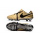 Botas Baratas Nike Tiempo Legend VII FG Nike Tiempo Totti X Roma Oro Negro