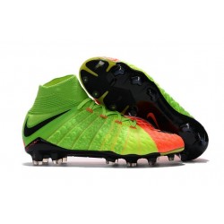 Nuevo Botas de fútbol Nike Hypervenom Phantom III DF FG Verde Negro