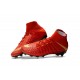 Botas Baratas Nike Hypervenom Phantom III DF FG Rojo Oro