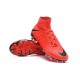 Zapatillas de fútbol Nike Hypervenom Phantom III DF FG Rojo Negro 