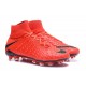 Zapatillas de fútbol Nike Hypervenom Phantom III DF FG Rojo Negro 