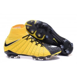 Botas Baratas Nike Hypervenom Phantom III DF FG Amarillo Negro