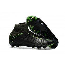 Zapatos de fútbol Nike Hypervenom Phantom III DF FG para Hombre Negro Volt