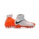 Zapatillas de fútbol Nike Hypervenom Phantom III DF FG Blanco Naranja Negro