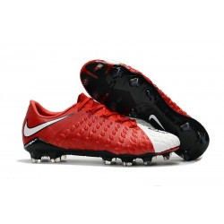 Botas de fútbol Baratas Nike HyperVenom Phantom III FG Rojo Blanco Negro