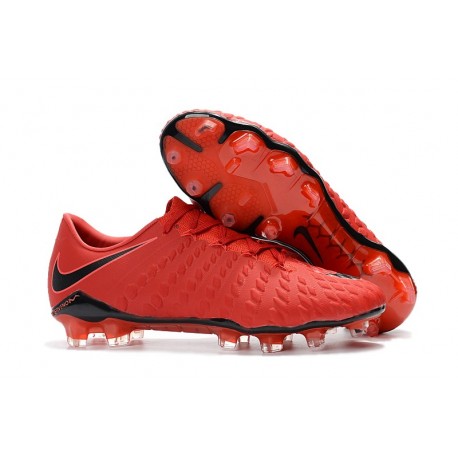 Zapatillas de fútbol Nike HyperVenom Phantom III FG Rojo Negro Crimson