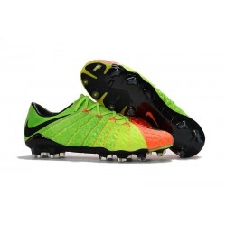 Tacos de futbol para Hombre Nike HyperVenom Phantom III FG Verde Naranja Negro