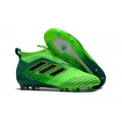 Zapatos de fútbol adidas Ace 17+ Purecontrol FG Verde Negro