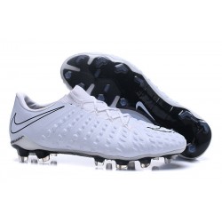Nuevo Tacón de fútbol Nike HyperVenom Phantom III FG Blanco Negro