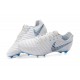 Botas de fútbol Nike Tiempo Legend VII Elite FG Para Hombre Blanco Gris Azul