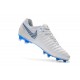 Botas de fútbol Nike Tiempo Legend VII Elite FG Para Hombre Blanco Gris Azul