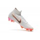 Zapatillas de fútbol Nike Mercurial Superfly VI 360 Elite FG Para Hombre Blanco Gris Naranja