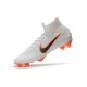 Zapatillas de fútbol Nike Mercurial Superfly VI 360 Elite FG Para Hombre Blanco Gris Naranja