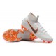 Zapatillas de fútbol Nike Mercurial Superfly VI 360 Elite FG Para Hombre Blanco Gris Naranja