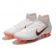 Zapatillas de fútbol Nike Mercurial Superfly VI 360 Elite FG Para Hombre Blanco Gris Naranja