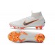 Zapatillas de fútbol Nike Mercurial Superfly VI 360 Elite FG Para Hombre Blanco Gris Naranja