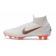 Zapatillas de fútbol Nike Mercurial Superfly VI 360 Elite FG Para Hombre Blanco Gris Naranja