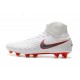 Nuevo Baratas Botas de fútbol Nike Magista Obra 2 FG Blanco Gris Crimson