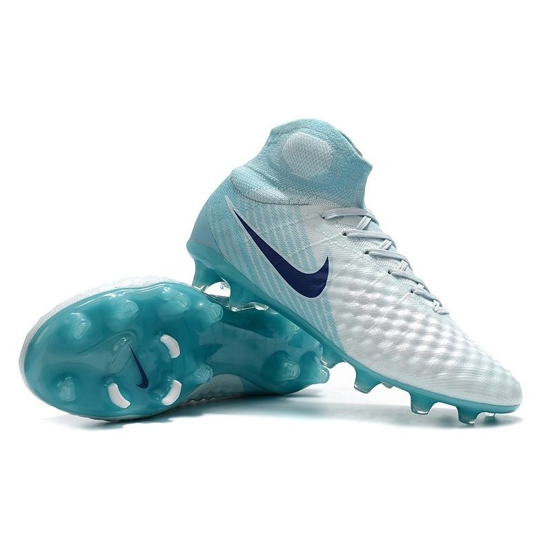 Zapatillas de fútbol Nike Magista Obra II FG Blanco Azul