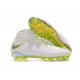 Botas Baratas Nike Hypervenom Phantom III Elite DF FG Blanco Metálico Cool Gray Volt
