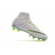 Botas Baratas Nike Hypervenom Phantom III Elite DF FG Blanco Metálico Cool Gray Volt