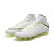 Botas Baratas Nike Hypervenom Phantom III Elite DF FG Blanco Metálico Cool Gray Volt