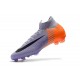 Zapatillas de fútbol Nike Mercurial Superfly VI 360 Elite FG Para Hombre Púrpura Naranja Negro