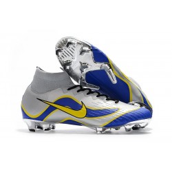 Zapatillas de fútbol Nike Mercurial Superfly VI 360 Elite FG Para Hombre Amarillo Azul Plateado