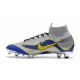 Zapatillas de fútbol Nike Mercurial Superfly VI 360 Elite FG Para Hombre Amarillo Azul Plateado