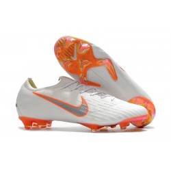 Zapatillas de fútbol Nike Mercurial Vapor XII Elite FG Blanco Gris Naranja