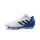 Zapatillas de fútbol Adidas Nemeziz Messi 18.1 FG Blanco Azul