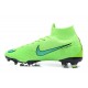 Zapatillas de fútbol Nike Mercurial Superfly VI 360 Elite FG Para Hombre Verde Negro