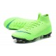Zapatillas de fútbol Nike Mercurial Superfly VI 360 Elite FG Para Hombre Verde Negro