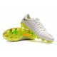 Tacos de futbol para Hombre Nike HyperVenom Phantom III Elite FG Blanco Metálico Cool Gray Volt