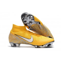 Zapatillas de fútbol Nike Mercurial Superfly VI 360 Elite FG Para Hombre Amarillo Blanco Negro
