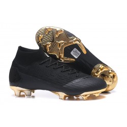 Zapatillas de fútbol Nike Mercurial Superfly VI 360 Elite FG Para Hombre Oro Negro