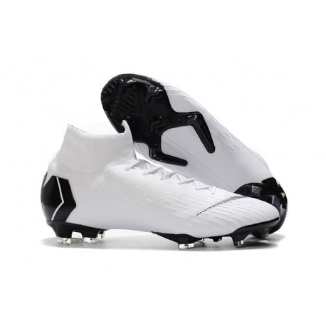 Zapatillas de fútbol Nike Mercurial Superfly VI 360 Elite FG Para Hombre Blanco Negro