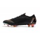Zapatillas de fútbol Nike Mercurial Vapor XII Elite FG Negro Naranja Blanco