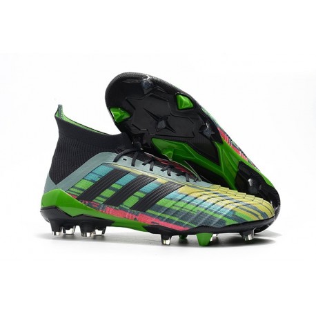 Bota Adidas Predator 18.1 FG 2018 Mezclar Colores verde Negro Amarillo