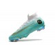 Botas de Futbol de Tacos Nike Mercurial Superfly VI CR7 360 Elite FG Azul Dorado Blanco